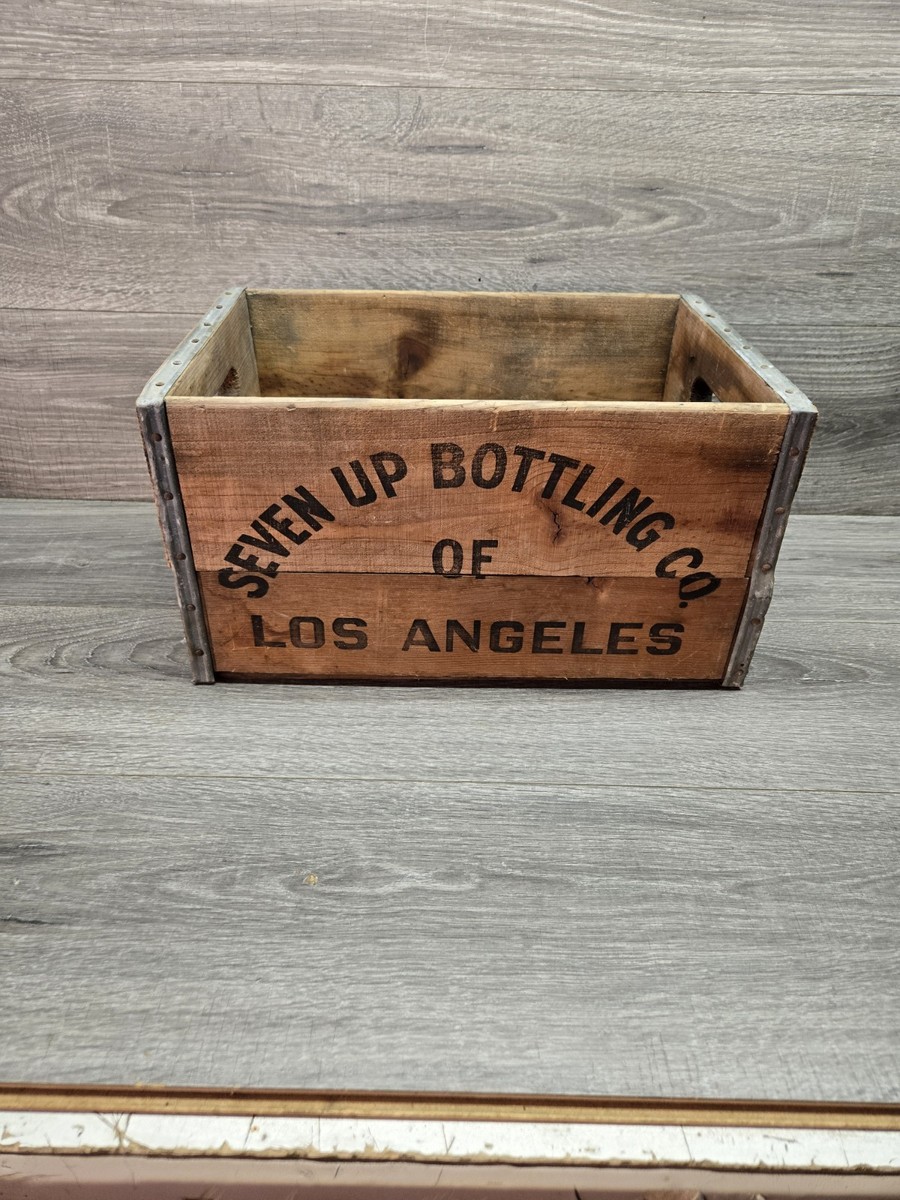 Vintage Wooden Wood Soda Crate 7 Up Los Angeles | eBay