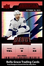 2022-23 Upper Deck Credentials Nick Perbix #127 Tampa Bay Lightning Red /299 NHL