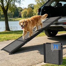 Portable Folding Dog Ramp for Truck, SUV 71 x 17 inches, 250 pound capacity