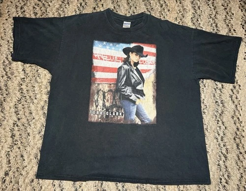 Vtg 90s Y2K Terri Clark Country Music Tour Concert T-Shirt 2 1990s vintage concert t-shirt, vintage, size XXL, single stitch, B+ condition