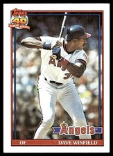 Dave Winfield 1991 Topps #630 Angels MLB READ FREE SHIPPING AutographDen