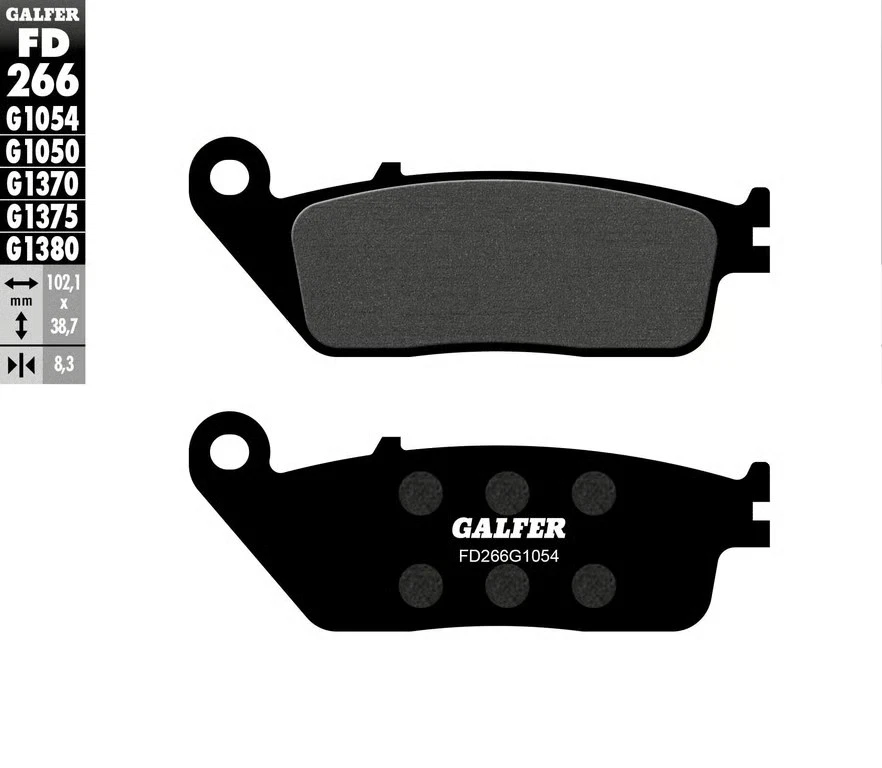 Galfer 刹车 Galfer 1054 半金属前刹车片摩托车 FD266G1054 — 第 2/4 张图片