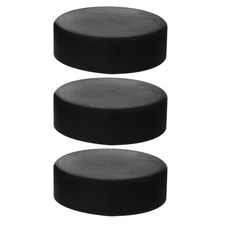 3 Pcs Rubber Hockey Puck Practicing Supplies Gym Pucks