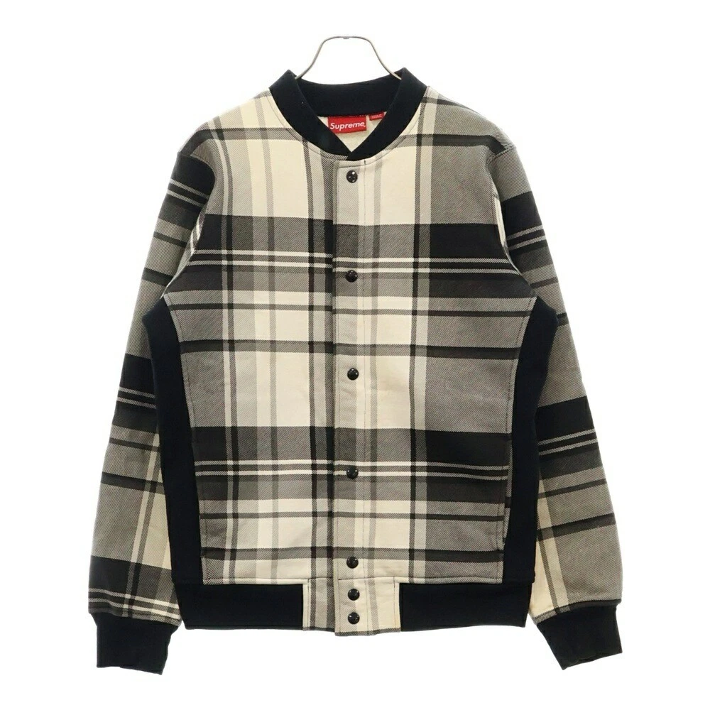 Veste sweat à carreaux snap devant Supreme taille M 14Aw FkU52