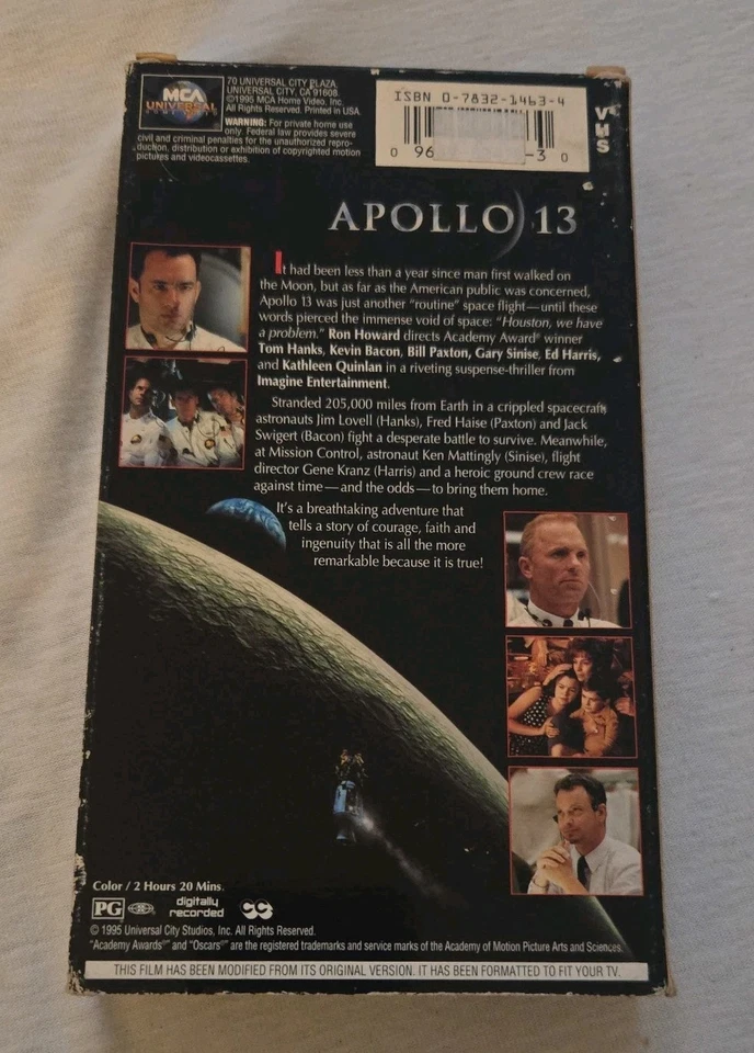 Apollo 13 (VHS, 1995) - Image 2 of 3