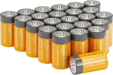 Amazon Basics 24-Pack C Cell Alkaline All-Purpose Batteries 1.5 Volt
