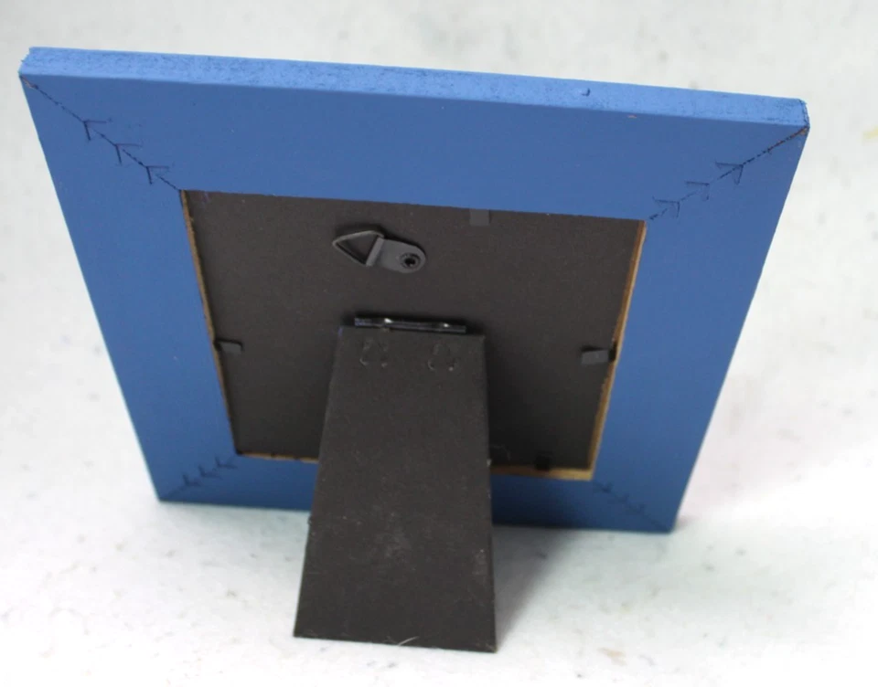 СПЕЦИАЛЬНЫЕ МОМЕНТЫ деревянный бисер фоторамка 4 «x 4» вручную матовый синий совершенно новый - Изображение 2 из 4