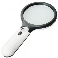 Magnifier 3 LED Light, Marrywindix 3X 45X Handheld 1 Count (Pack of 1), White