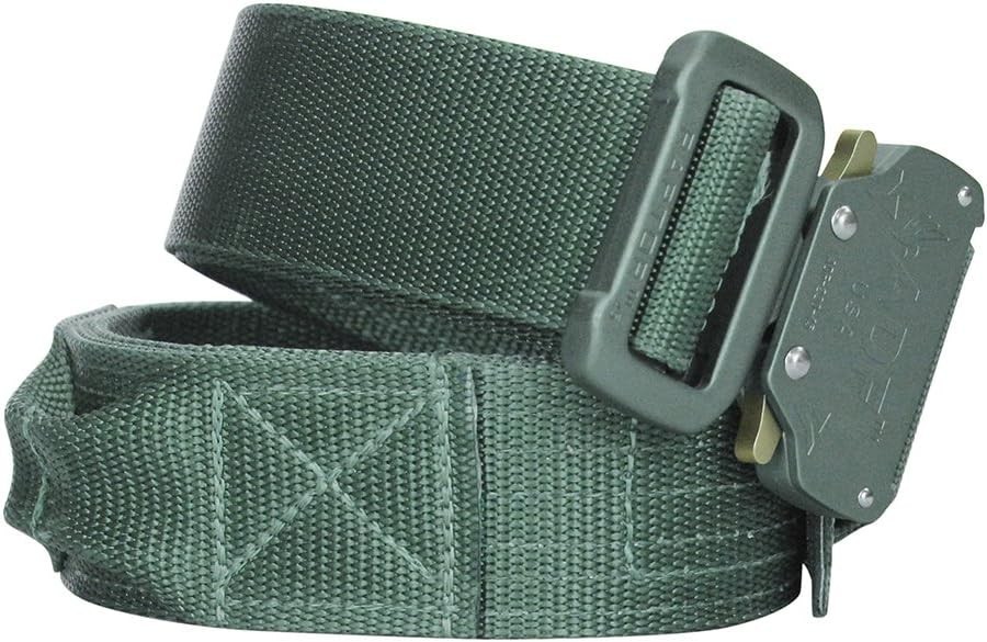 FUSION Shooters Tactical Hunting Belt, Aluminum Buckle, Green, Medium, 123 cm