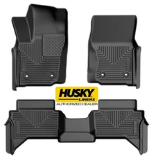 HUSKY  X-Act Contour Floor Mats Liners Front Bck for 24 25 Toyota Tacoma DBL Cab