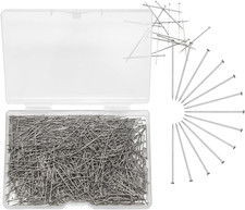 200 Pcs Sewing Pins, Fine Straight Pins, Dressmaker Pins, 1 Inch Flat Head Pins
