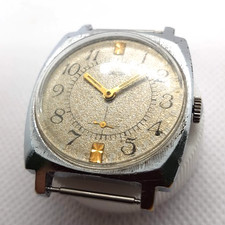 VINTAGE SOVIET RUSSIA USSR WRIST MENS WATCH POBEDA ZIM MEHANICS NOT WORKING