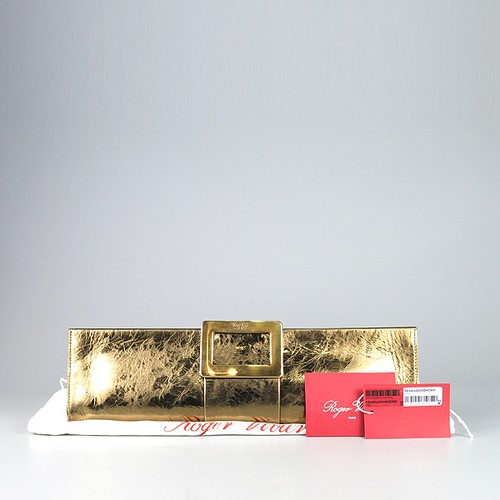 Roger Vivier RBWAHLD0200DHIC808 Gold Leather Evening Clutch