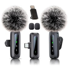 Microfono lavalier wireless microfono per iPhone e presa USB C mini microfono