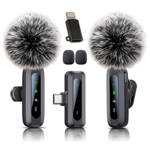 Microfono lavalier wireless microfono per iPhone e presa USB C mini microfono