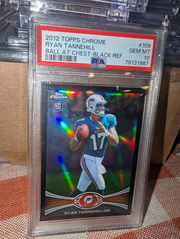 2012 Topps Chrome - Ryan Tannehill #109 Black Refractor /299 (RC) PSA 10