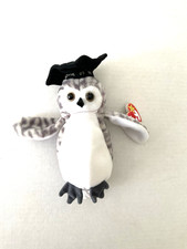 Ty Beanie Baby Wiser The Owl Graduation Cap Class of 99 Birthday June 4 1999 New