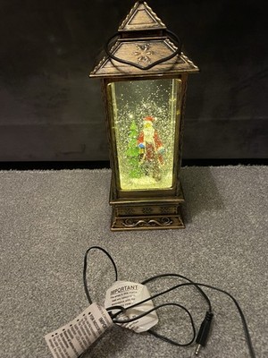 Premier Glitzer Wasserspinner Weihnachtsmann Laterne leuchtet Weihnachtsdeko 