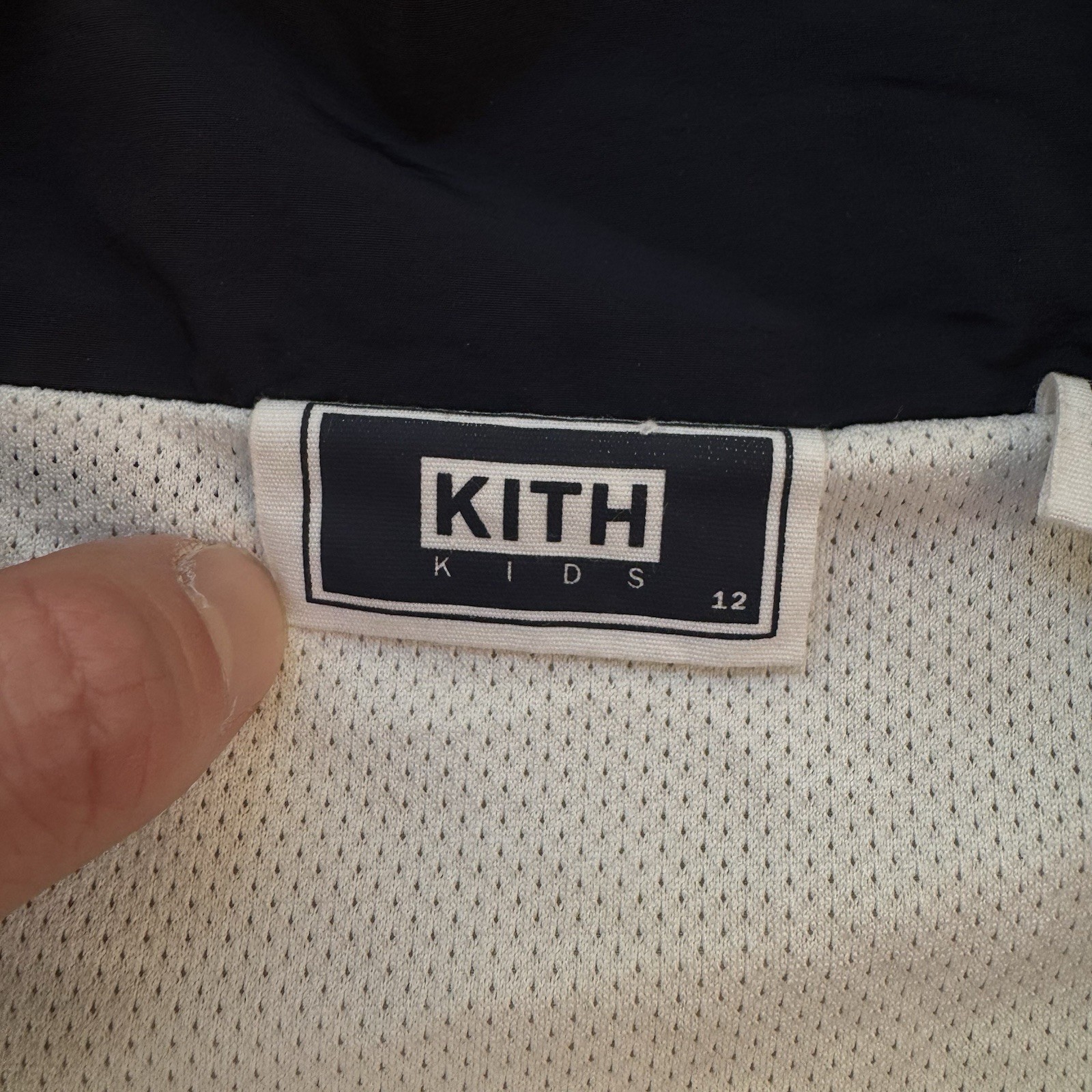 Kith Kids Color Block Track Jacket Multicolor Full Zip Nylon Youth Boys Size 12