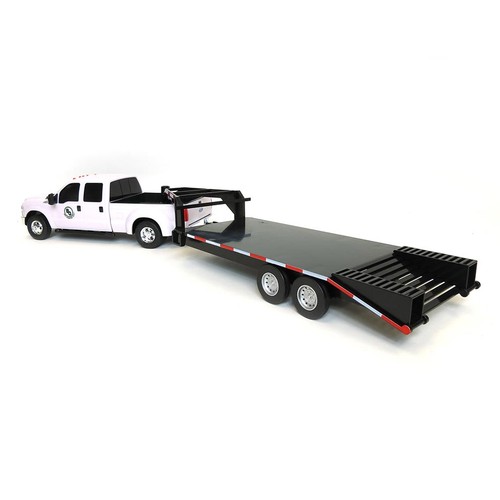 Big Country Toys 1/20 Black Flatbed Gooseneck Trailer with Ramps 427 - Picture 6 of 6