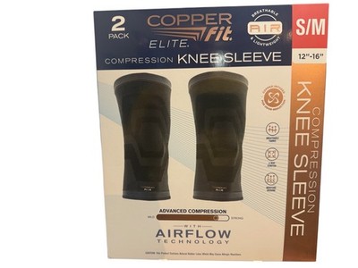 Copper Fit, 2 Pack - Elite Air Knee Sleeve (Choose Size)