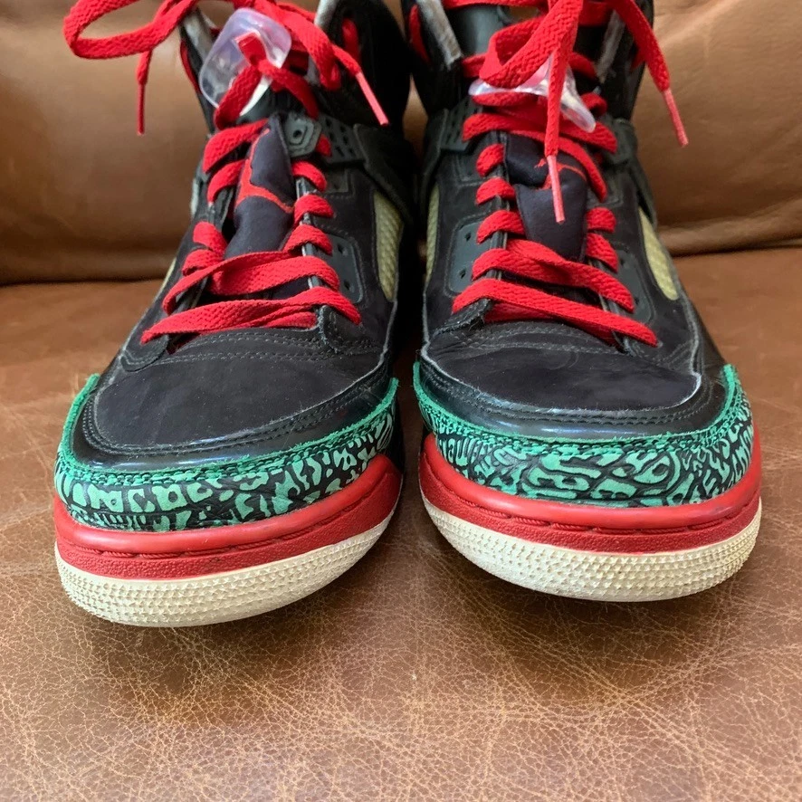 Nike Air Jordan Spizike OG Mens 11 Black/Varsity Red Green Christmas 315371-026 - Image 3 of 4