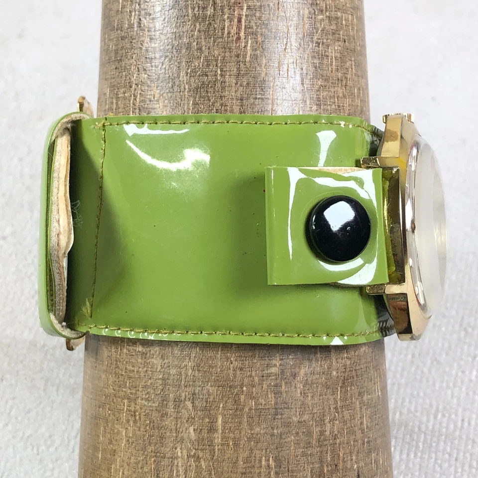 Vestido feminino Lucerna pulseira de couro verde suíço corda mecânica relógio 38mm - Imagem 3 de 4