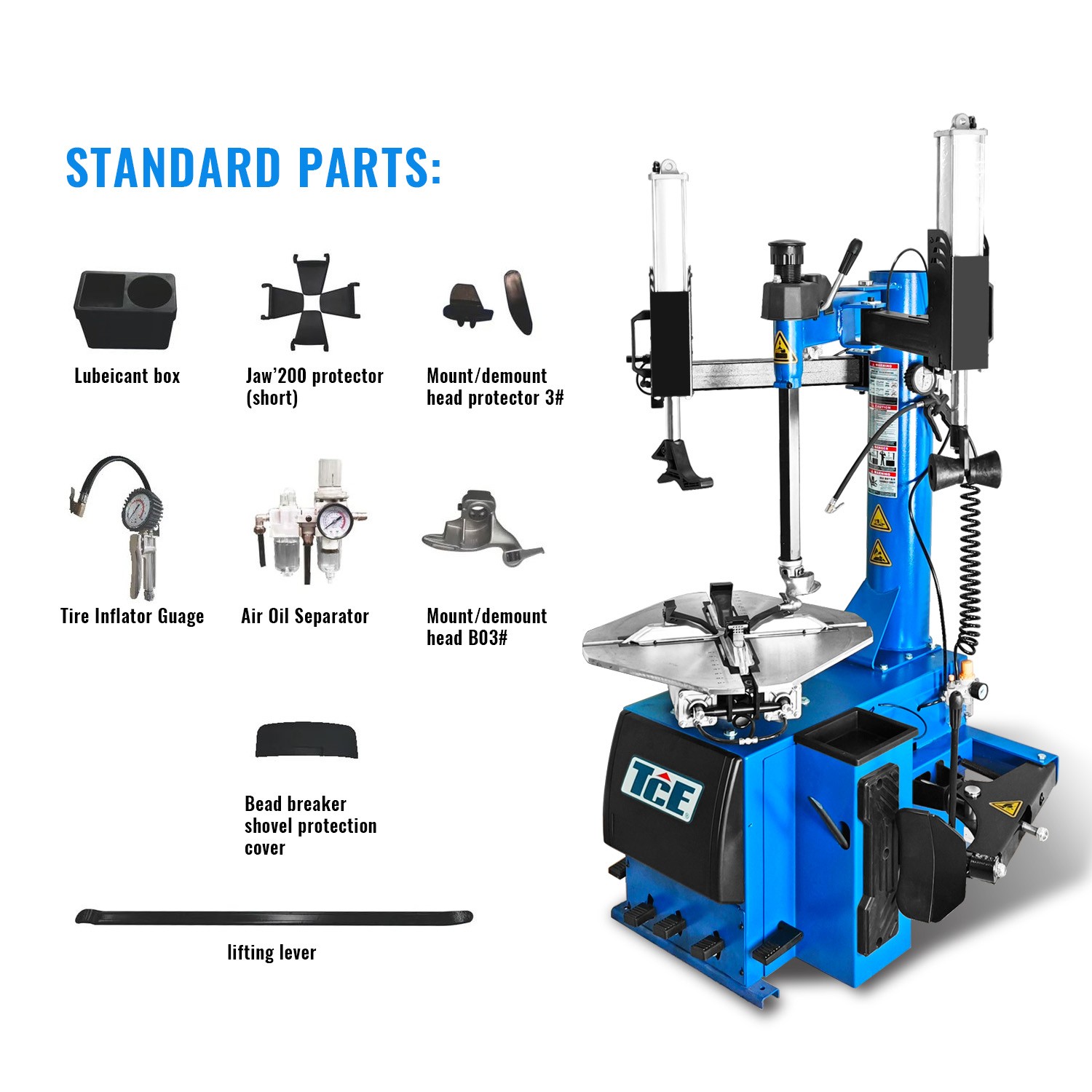 TCE Tire Changer Wheel Changer Single Machine Rim Clamp 12"-24" -Self-pickup TX