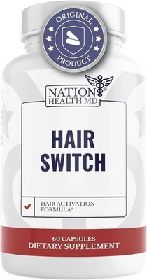 Hair Switch,Supplements for Hair and Scalp - Biotin, Zinc, Selenium (Pack of 1)