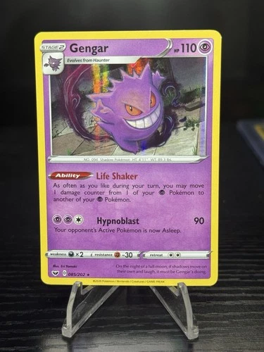 Pokemon Card - Gengar 85/202 Sword and Shield Base - Holo - NM