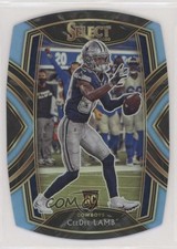 2020 Panini Select Club Level Light Blue Prizm Die-Cut CeeDee Lamb #257 fm0