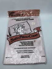 Pink Satin Pillow Case Fits Standard Pillow Made in USA