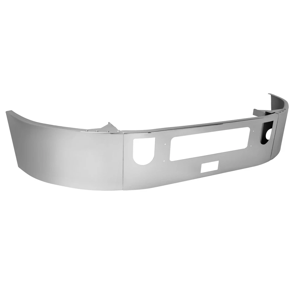 NEW 16" Chrome Front Bumper W/O Fog Holes For Mack CXU 613 2008-2019 W/ Brackets - Imagem 4 de 4