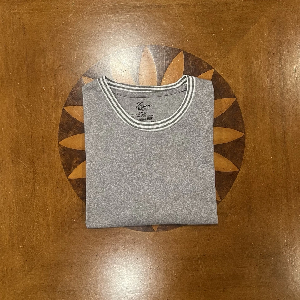 Original Penguin 男式长袖 T 恤灰色大号圆领休闲服睡衣 — 第 2/4 张图片