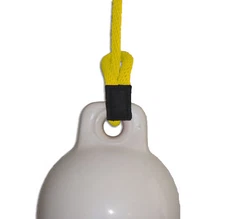 3/8" x 8' Solid Braid Nylon Yellow Fender Lines - Made in USA