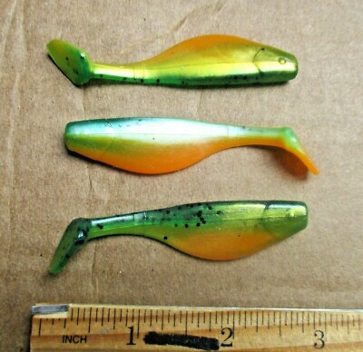 75 pack - 3 Paddle Tail Shad - WHITE - Paddle Tail Swim Bait
