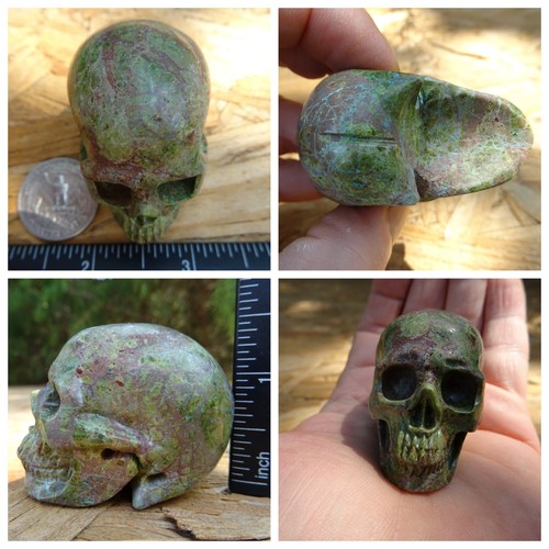 2.0" Unknown Stone Skull Hand Carved Realistic 3.7oz 104.8g Crystal Healing - Picture 2 of 12
