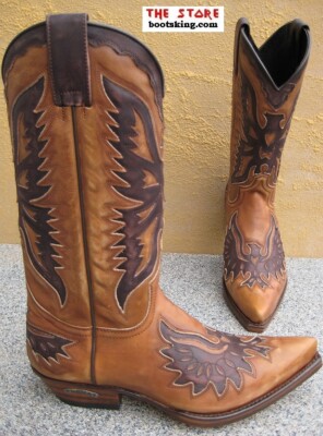 Sendra Boots 7106 hellbraun Cowboystiefel Westernstiefel Handmade Gr. 38 bis 45