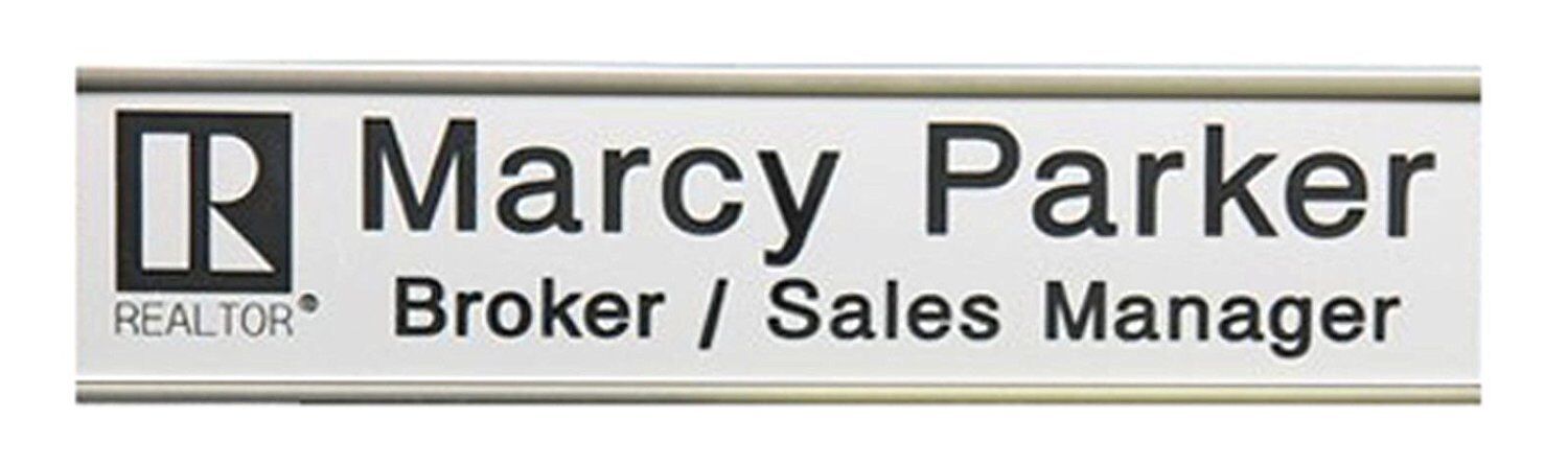 New Personalized BrushedSILVER Officedesk Nameplates 2