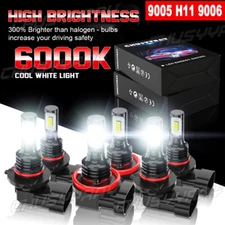 For 2013-16 Ford Escape LED Headlight Kit Fog light Bulbs High Low Beam