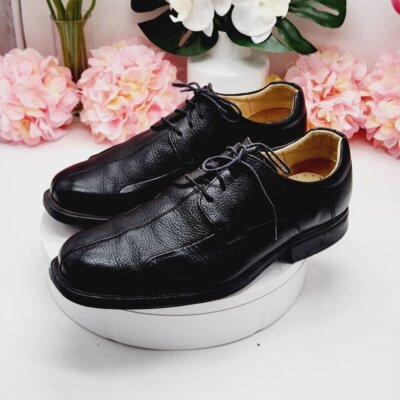 Studio Belvedere Baybridge Mens Black Pebble Soft Leather Oxford Lace Up Shoe Ma Studio Belvedere Baybridge Mens Black Pebble Soft Leather  main image 4