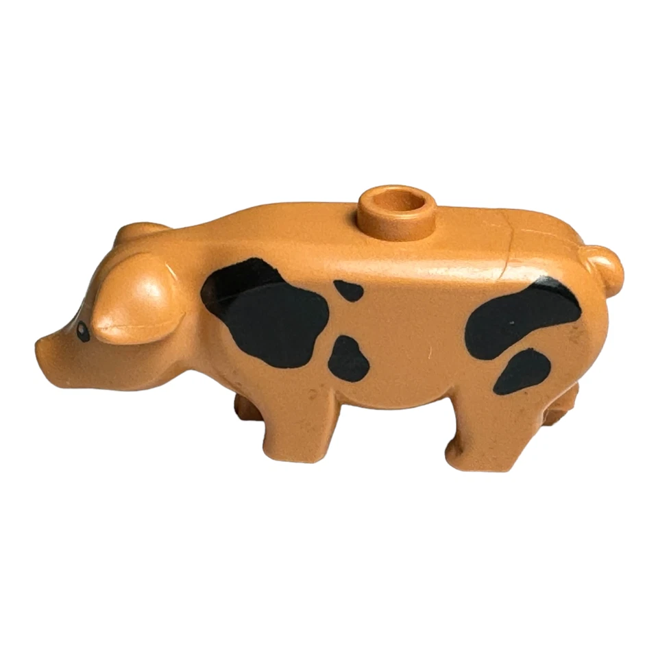 LEGO Minifigura Cerdo Molino Pueblo Incursión Turrón Con Manchas Negras 7189 Animal le405 Foto 2 de 2