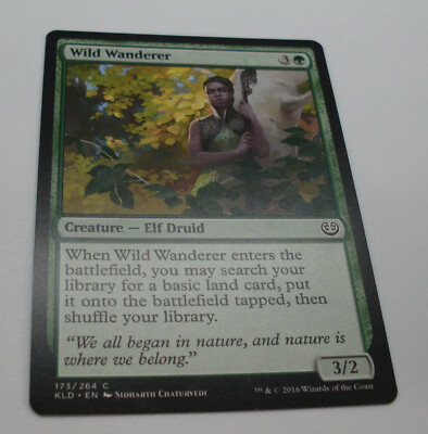 MTG Karte - Wild Wanderer - Creature - Elf Druid 3/2 - Magic the Gathering Neu