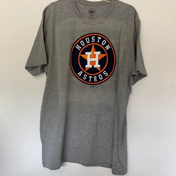 MLB Houston ASTROS men's graphic t-shirt, gray, 2XL, w/defect | eBay