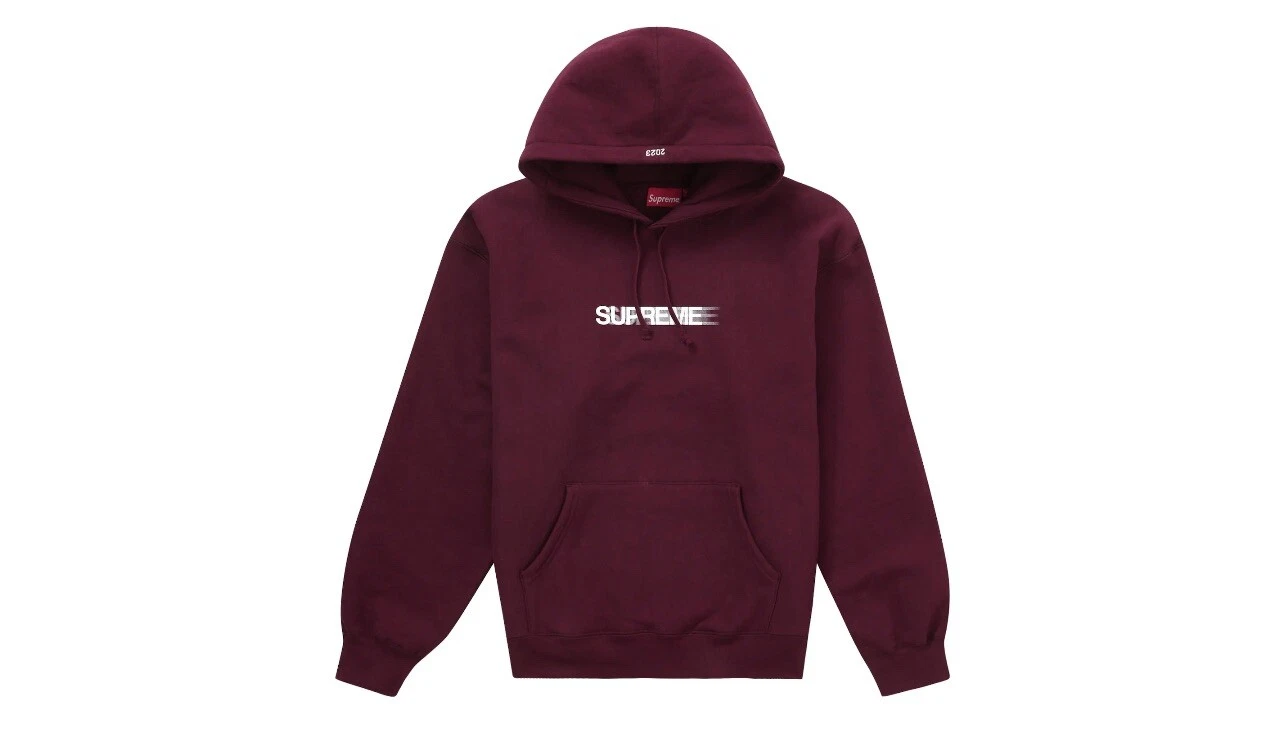 Sweat à capuche Supreme Motion Logo SS23 taille L bordeaux