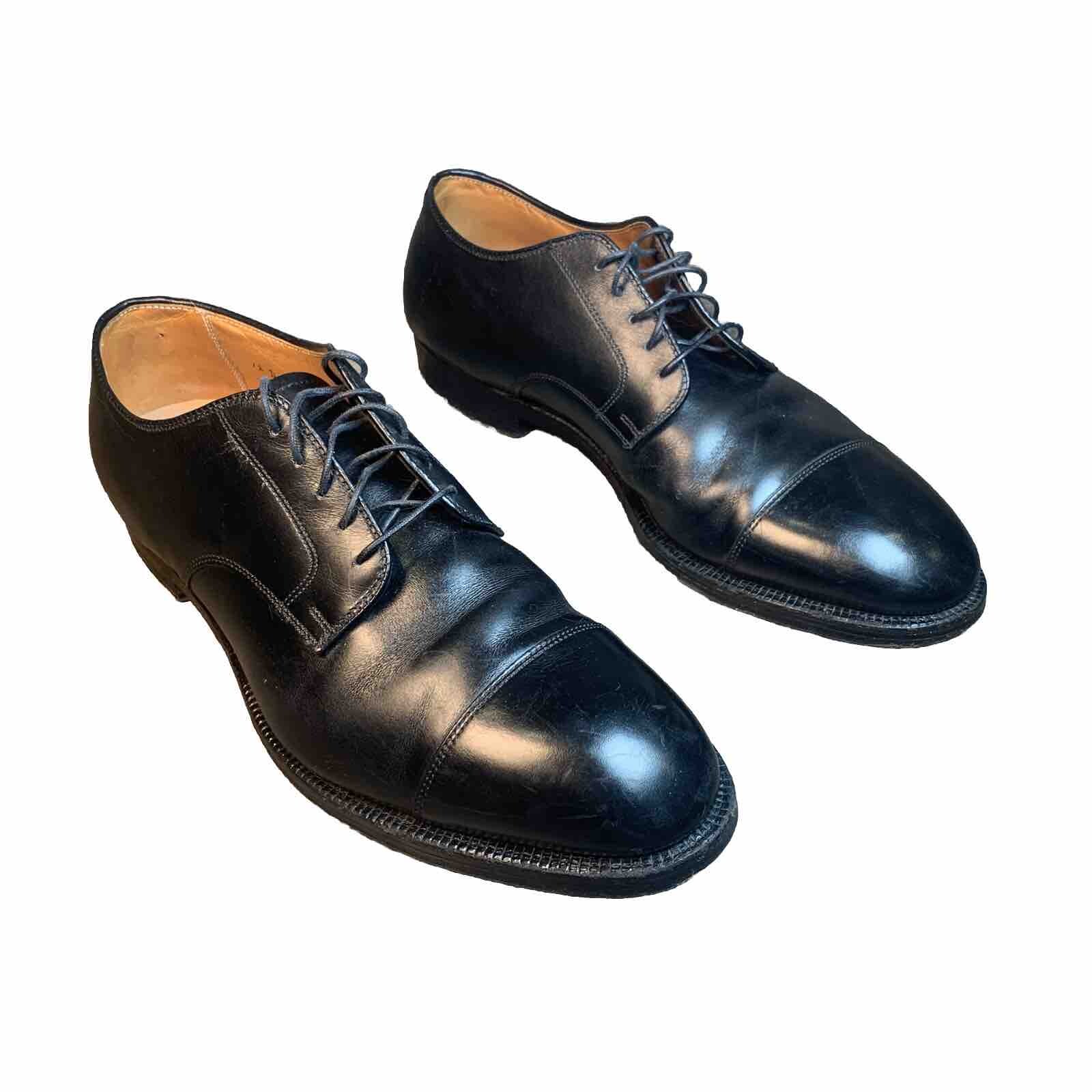 Alden 1115 Black Calfskin Straight Tip Blucher