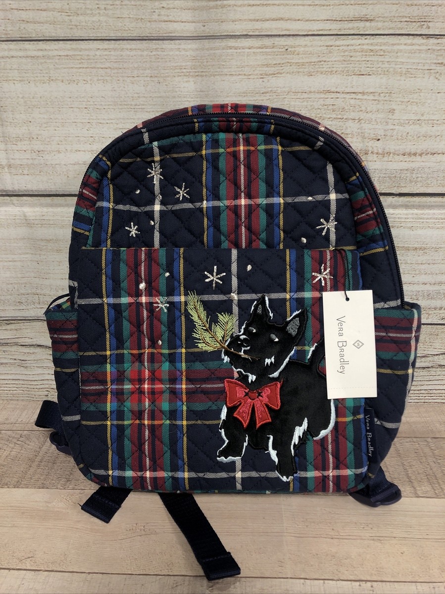 Vera Bradley Scottie Dog Backpack NWT Quilted Christmas  display picture 1