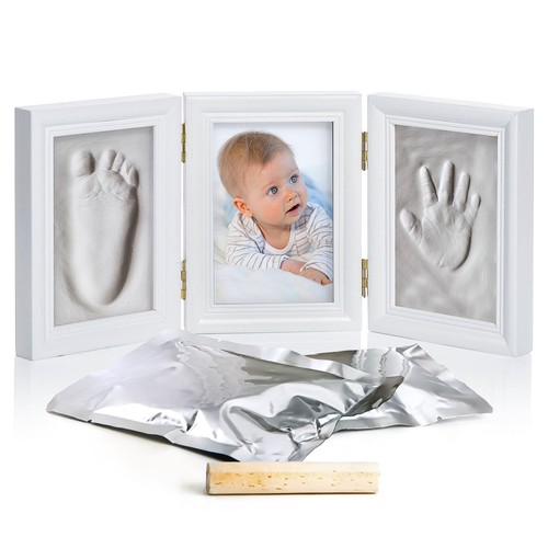 Your Design Gipsabdruck-Set Mit Holzrahmen - Erinnerung An Baby-Hände & Füße