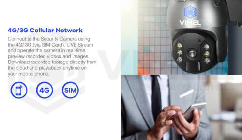 4G SIM Card Camera Solar Powered Security PTZ Construction Site Phone View - Picture 3 of 11
