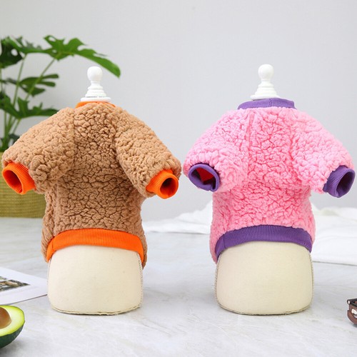 Pet Dog Cat Clothes Candy Colors Puppy Soft Warm Coat Pullover Autumn Winter - Picture 12 of 29